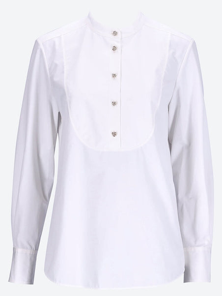 Organic cotton poplin blouse