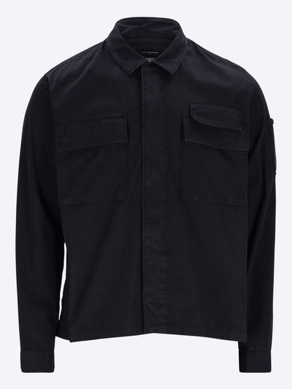 Organic gabardine lens shirt