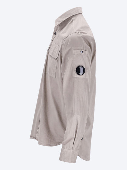 Organic gabardine lens shirt
