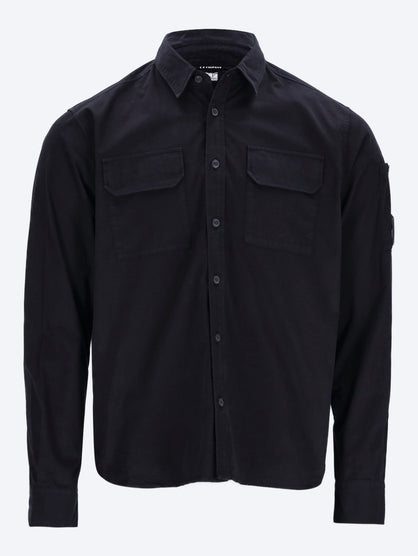 Organic gabardine lens shirt
