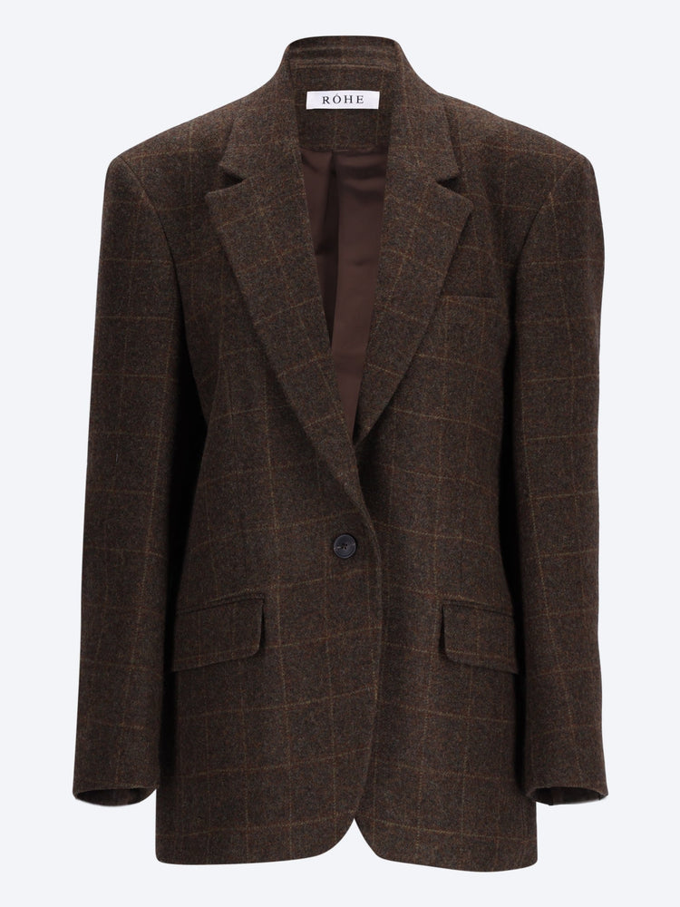 Veste-blazer oversize à carreaux 1