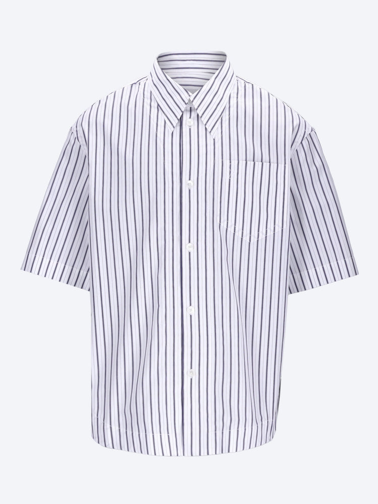 Patch pocket short sleeve wide shirt 1