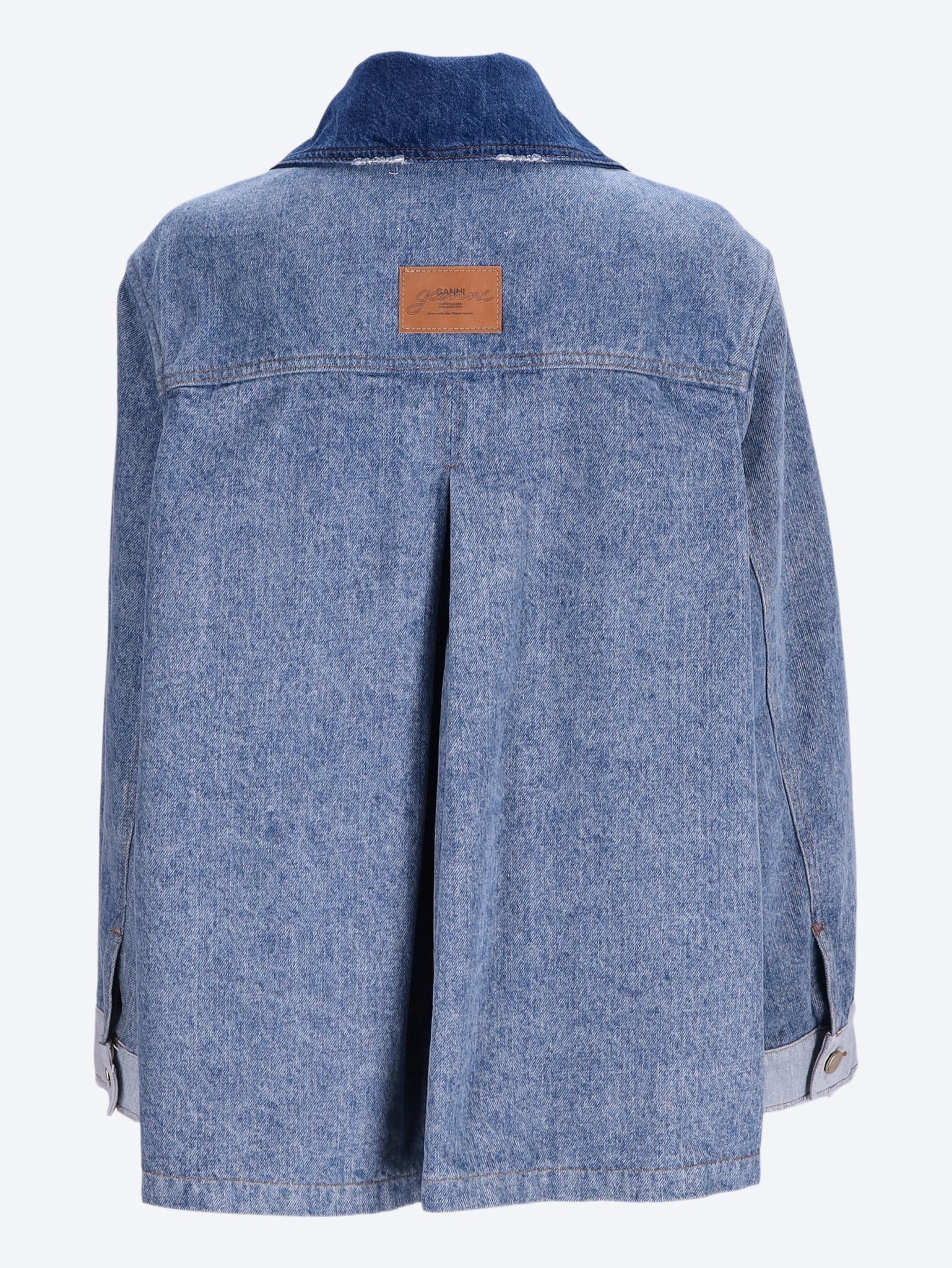 Patchwork denim midi jacket 3