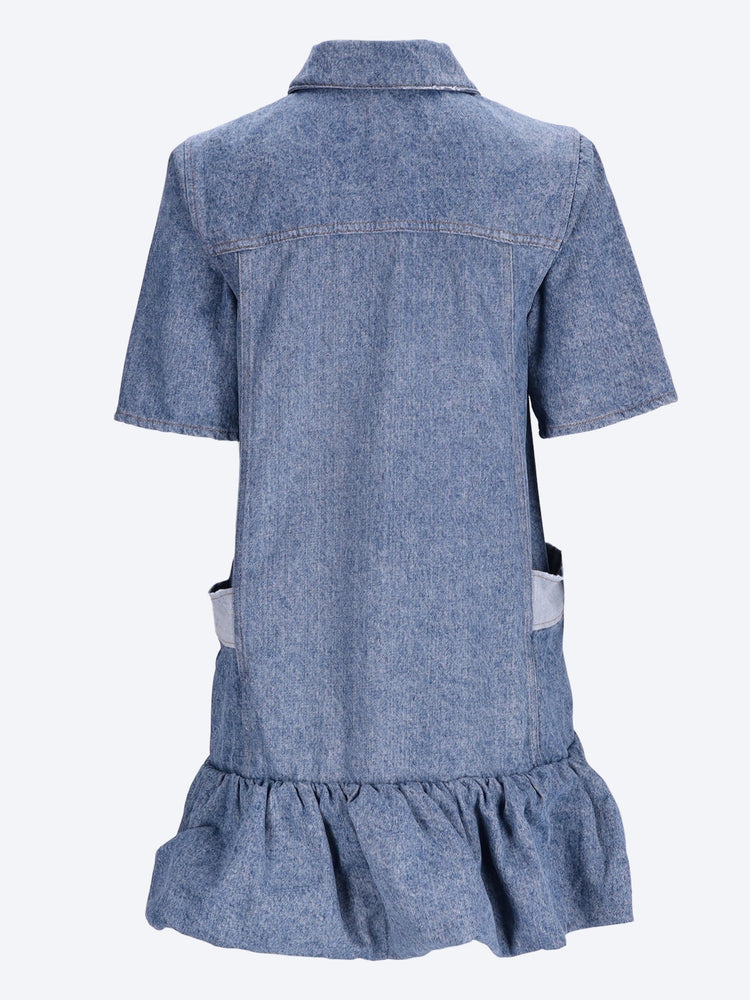 Patchwork-Jeans-Minikleid mit Schößchen 3
