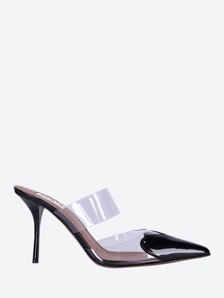 Patent leather 90 heart mules