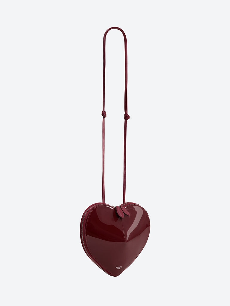 Sac bandoulière le cœur en cuir verni 2