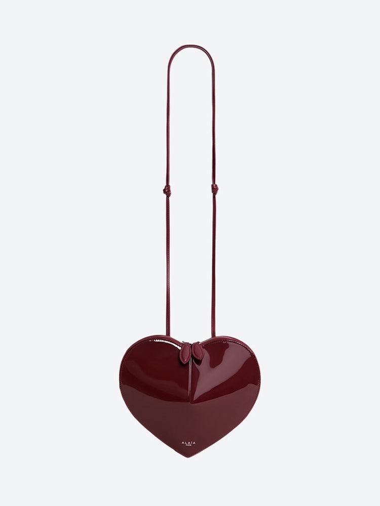 Sac bandoulière le cœur en cuir verni 1
