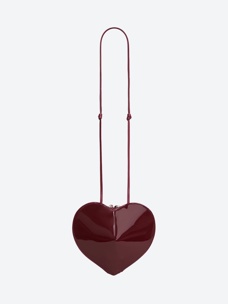 Sac bandoulière le cœur en cuir verni 4