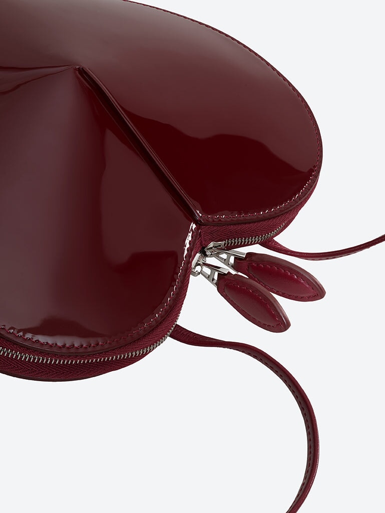 Sac bandoulière le cœur en cuir verni 3
