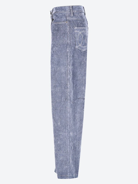 Jeans de jean de jean pêche au denim de pêche