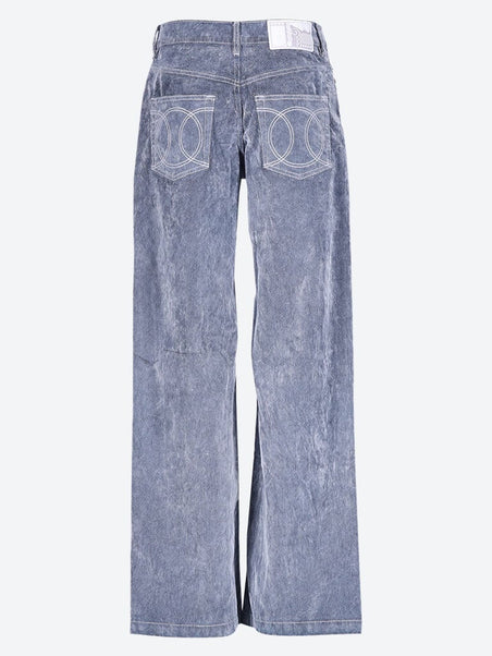 Jeans de jean de jean pêche au denim de pêche