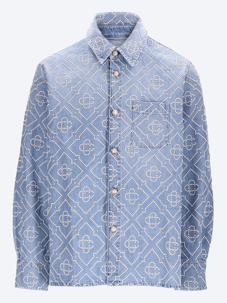 Pearl denim shirt 1