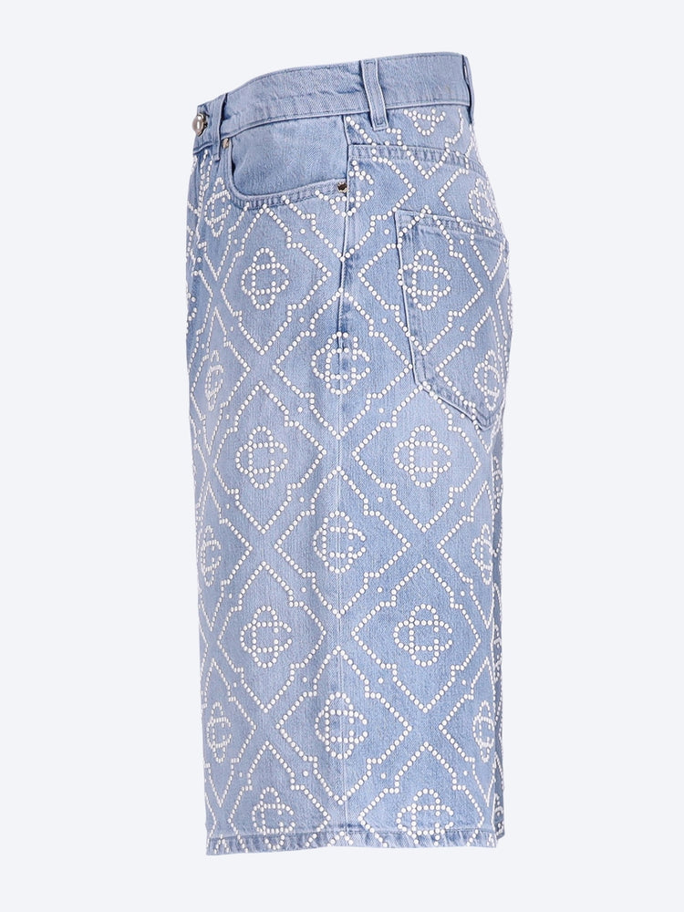 Pearl denim shorts 2