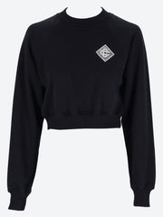 Pearl diamond patch cropped sweatshirt ref: