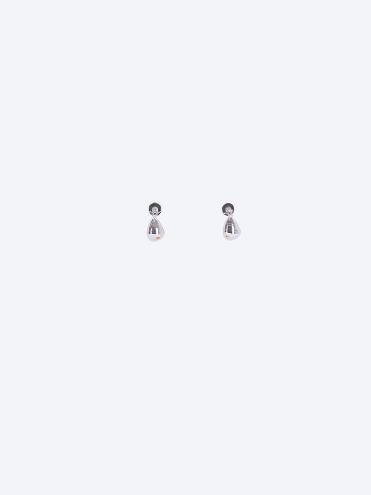 Pebble silver earrings 2