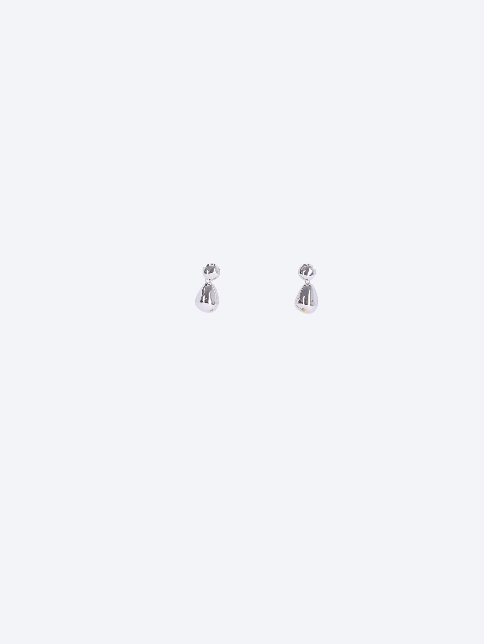 Pebble silver earrings 1