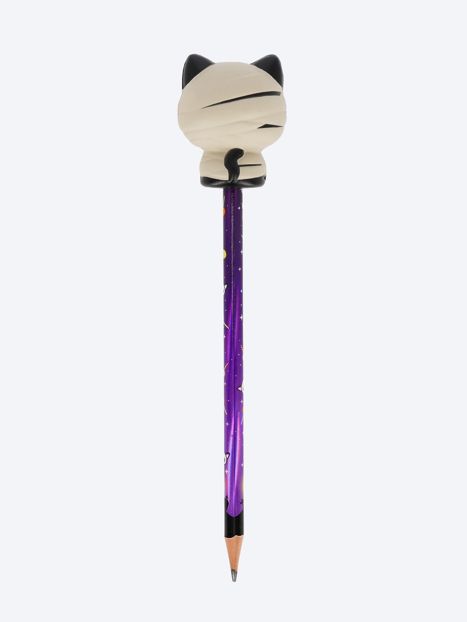 Pencil with halloween squishy mummy cat 
