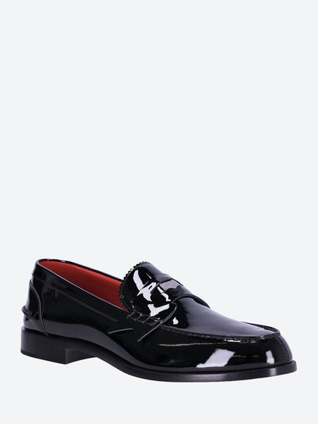 Penny flat patent leather loafers