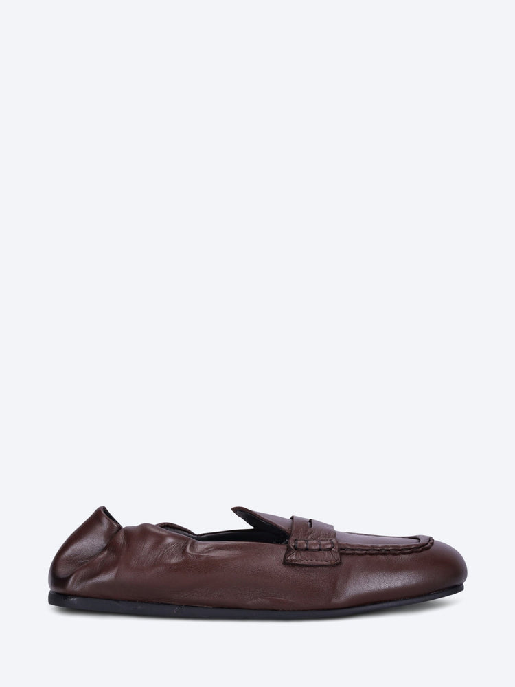 Penny square leather loafers 1