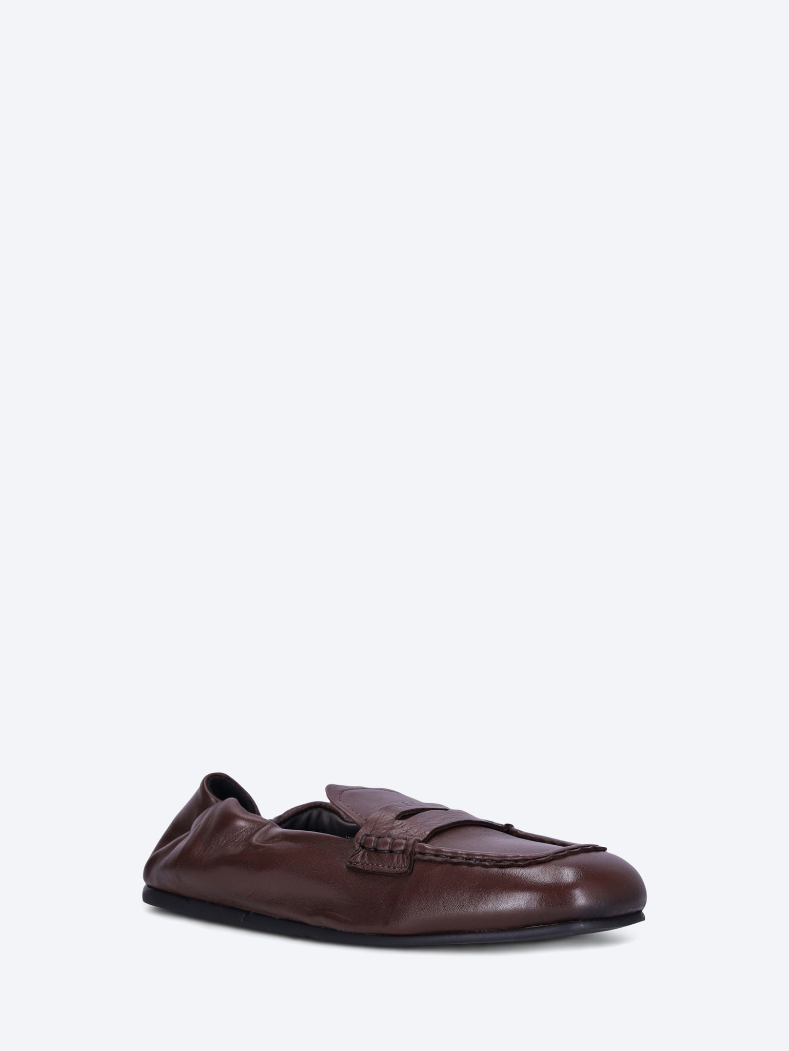 Penny square leather loafers 2