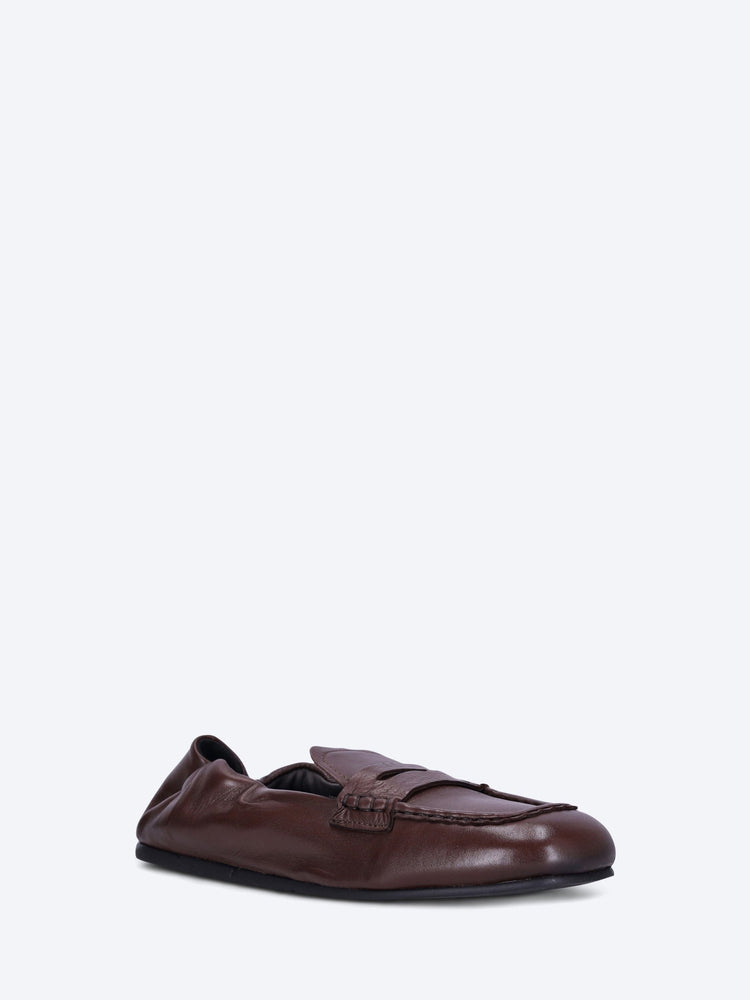 Penny square leather loafers 2