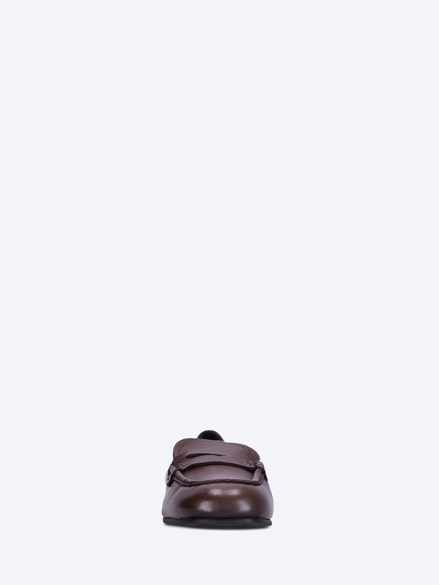 Penny square leather loafers 3