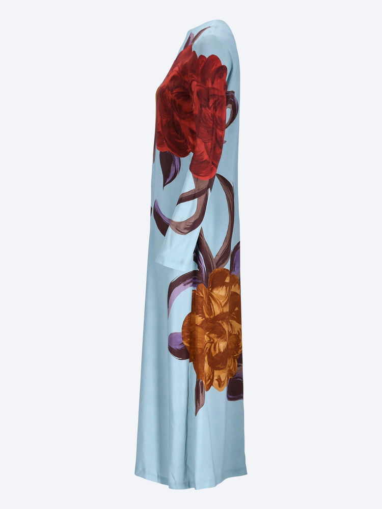 Peony placee long sleeve swing dress 2