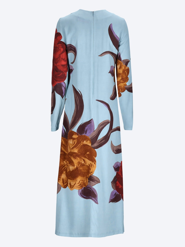 Peony placee long sleeve swing dress 3