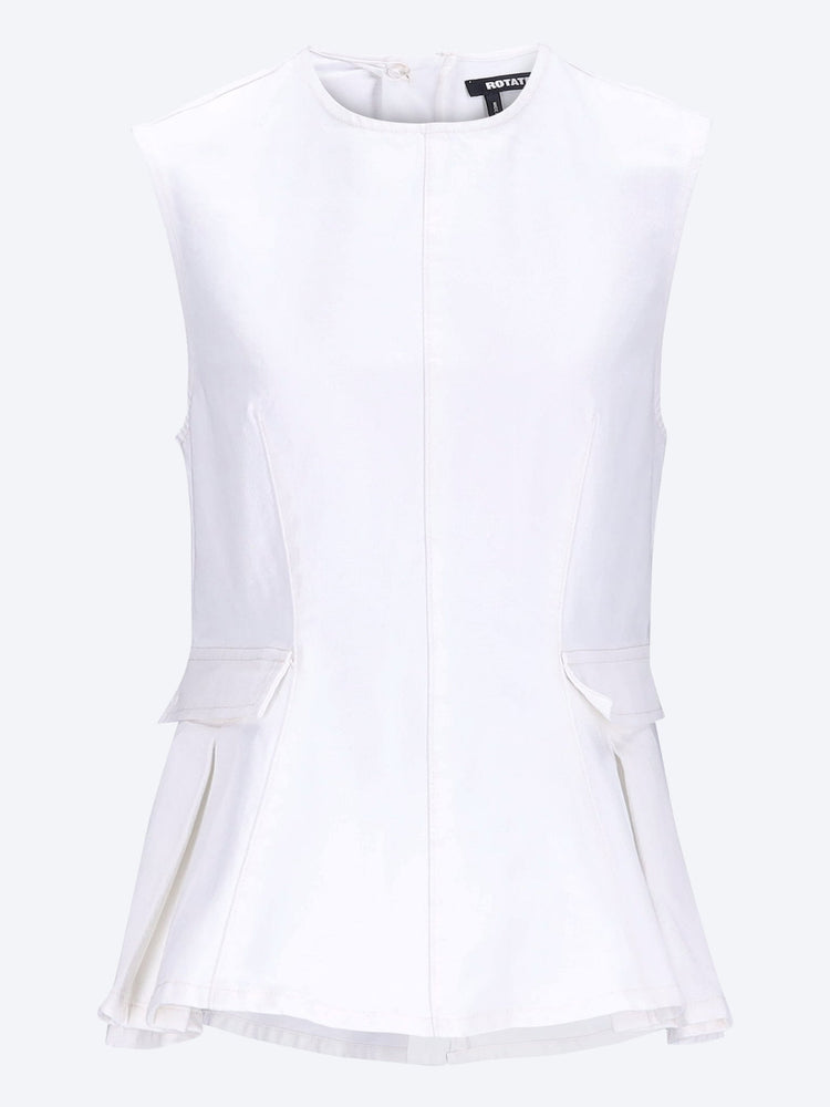 Peplum denim top 1