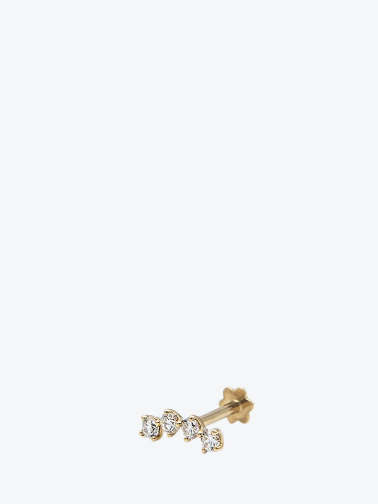 Piercing Hailey Gold 14 Karat mit weißen Diamanten 1