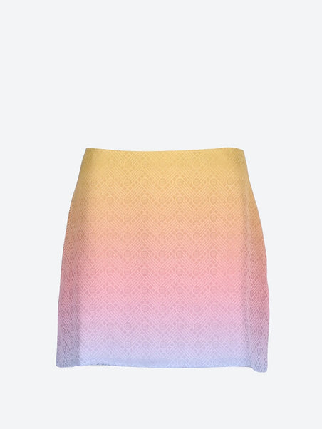 Ping pong printed mini silk skirt