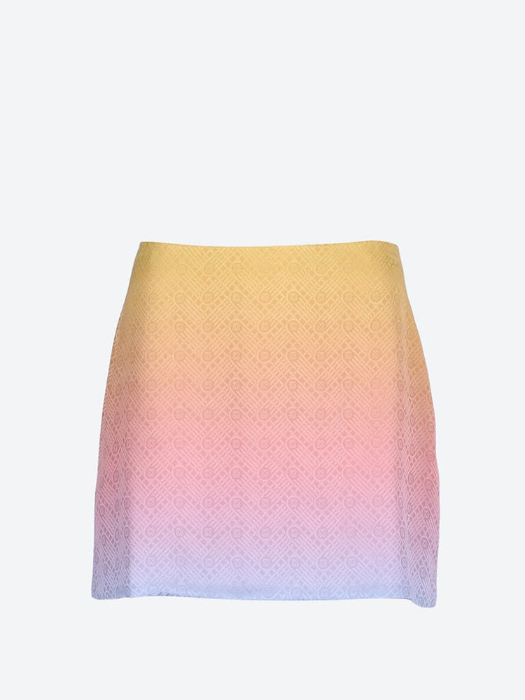Ping pong printed mini silk skirt 1