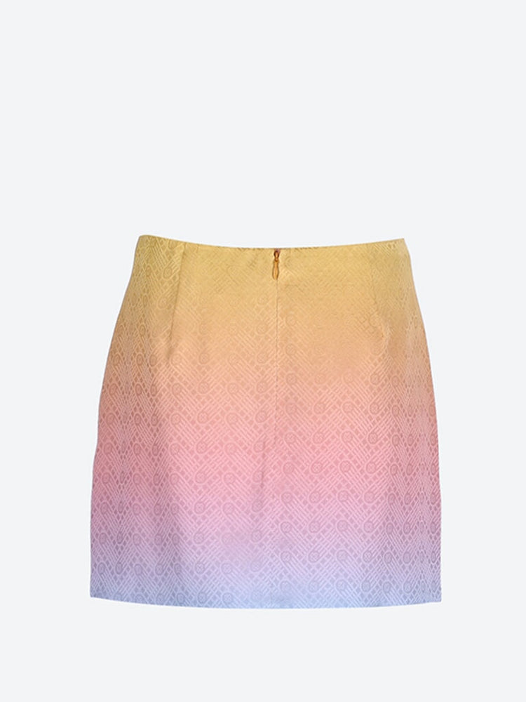 Ping pong printed mini silk skirt 3