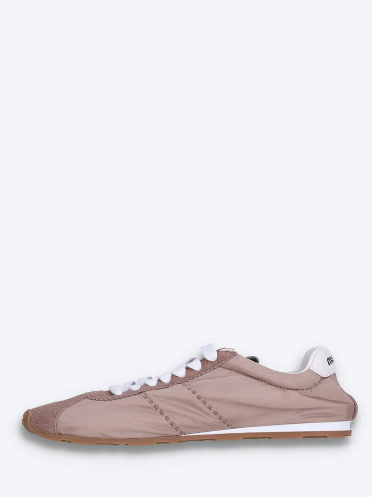 Plume-Sneaker aus technischem Stoff und Wildleder 4