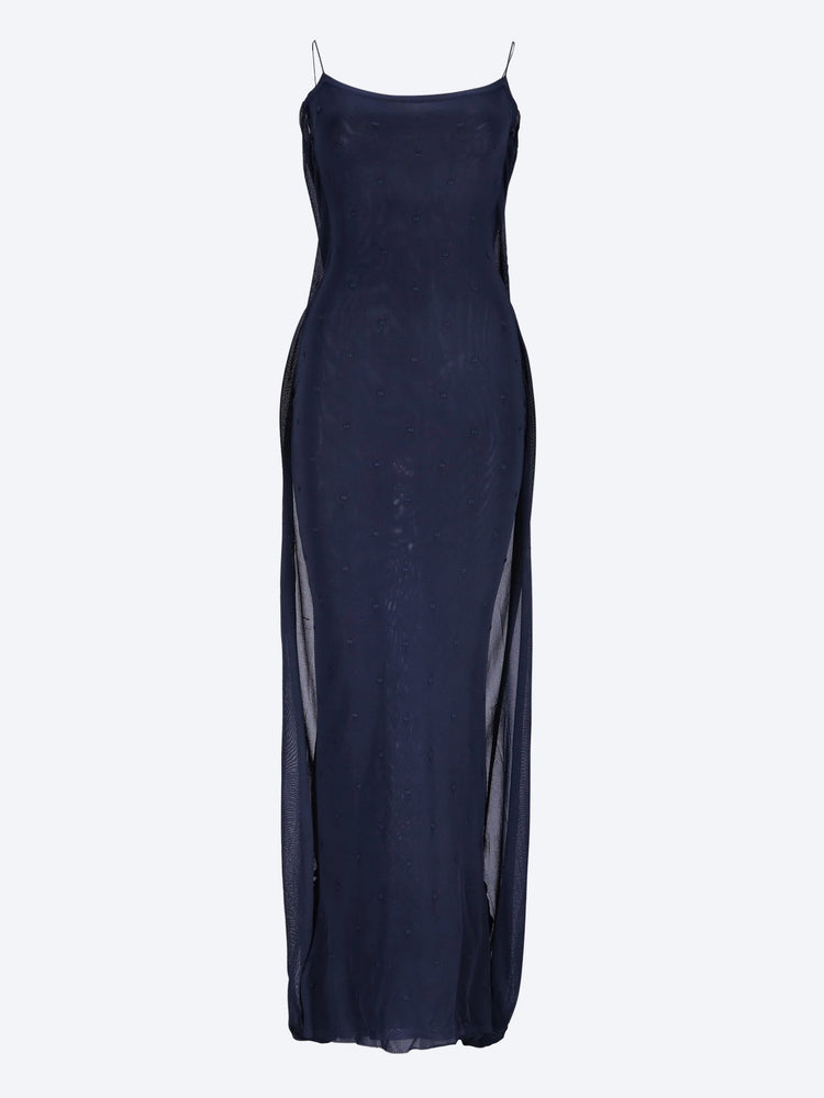 Plumetis knit maxi dress 1
