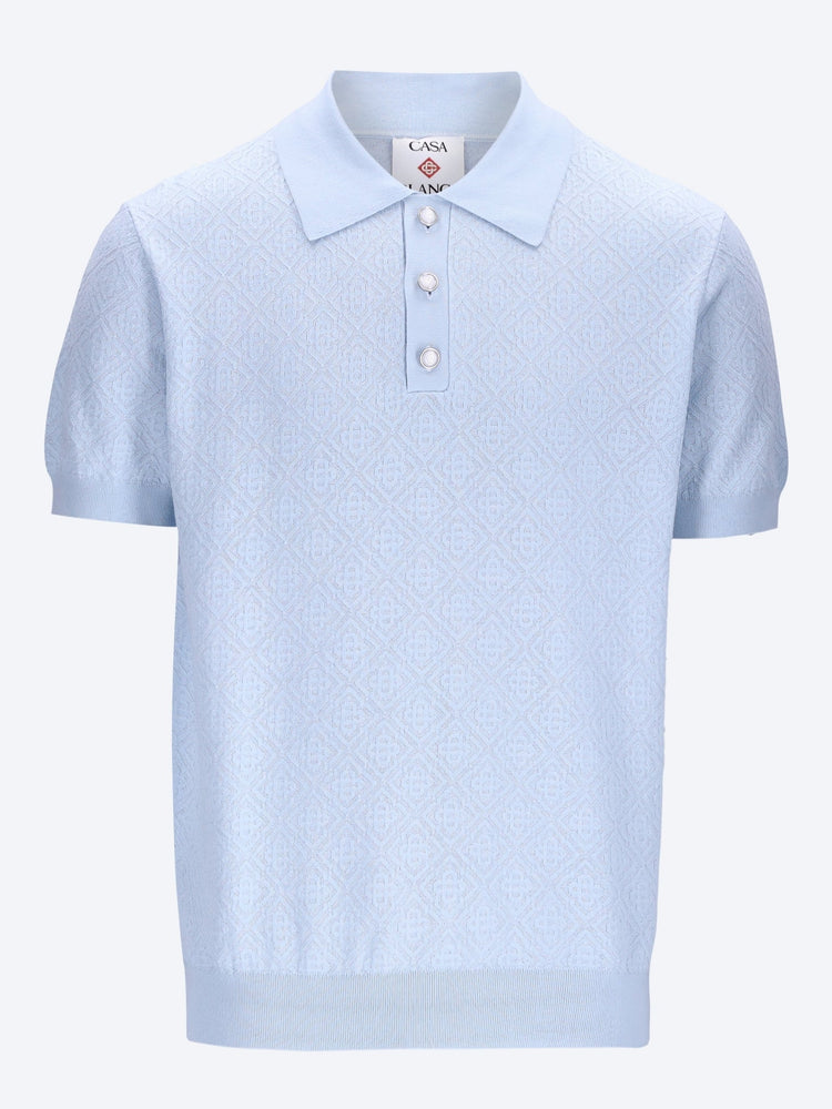 Pointelle monogram polo 1