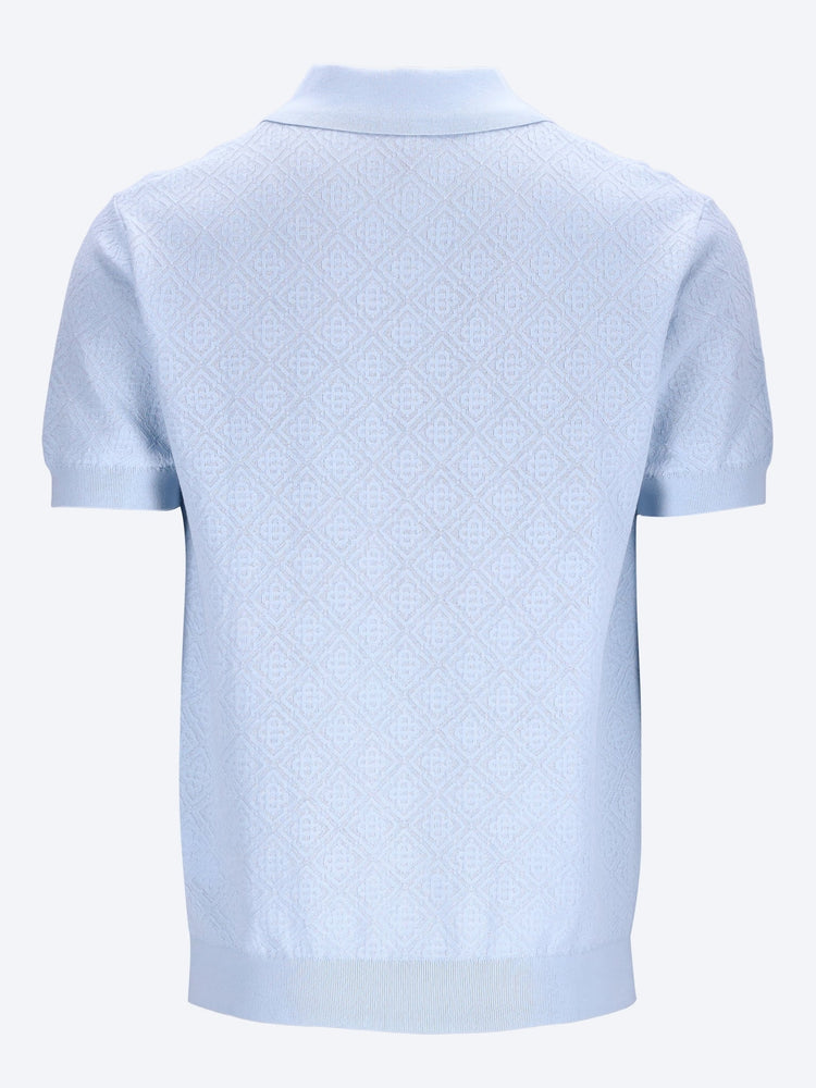 Pointelle monogram polo 2