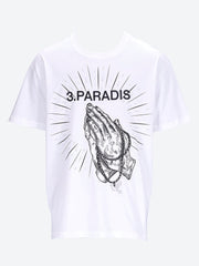 Praying hands t-shirt in white ref: