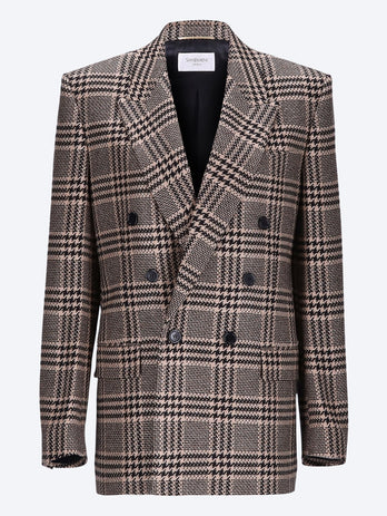 Prince of wales silk cashmere jacket