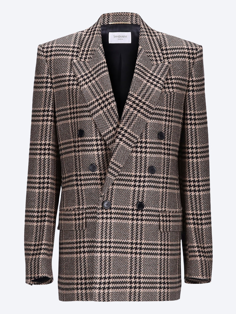 Prince of wales silk cashmere jacket 1