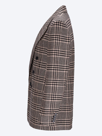 Prince of wales silk cashmere jacket