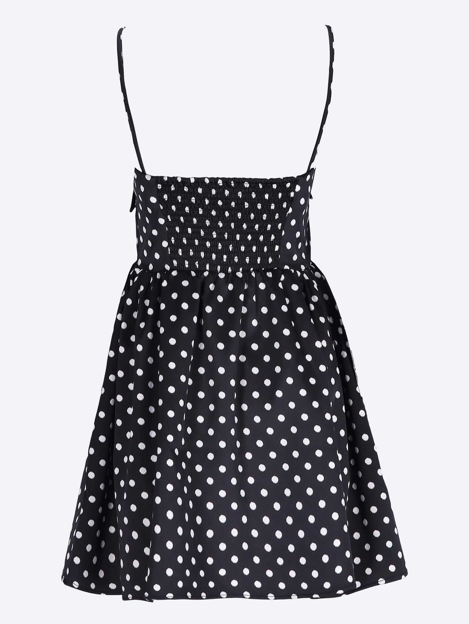 Printed double satin mini strap dress 3