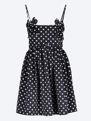 Printed double satin mini strap dress ref: