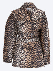 Printed duchesse nylon short trench ref: