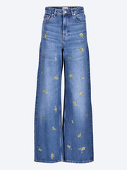 Printed flower denim lari jeans ref: