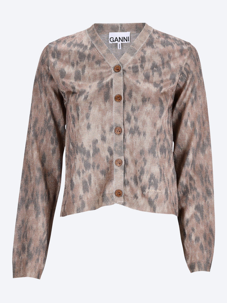 Bedruckter Metallic-Cardigan 1