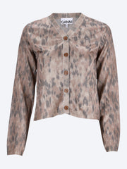 Bedruckter Metallic-Cardigan ref: