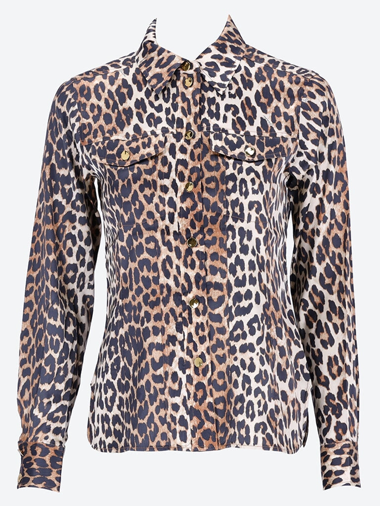 Printed satin shirt 1