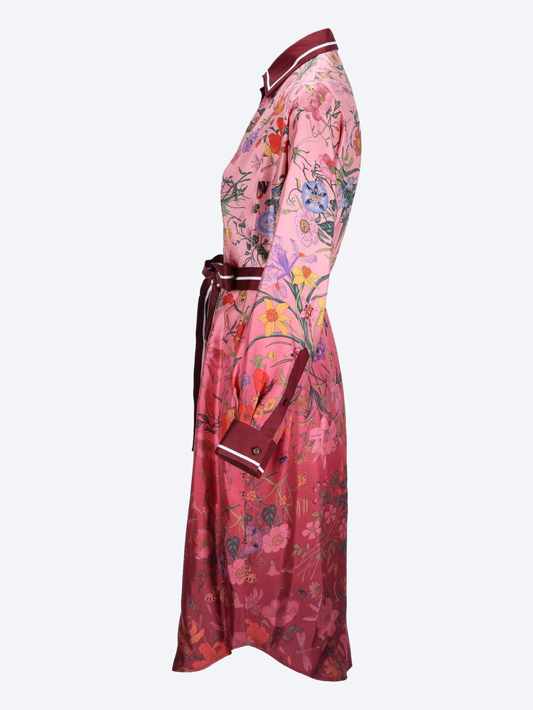Printed silk twill shirt dress 2