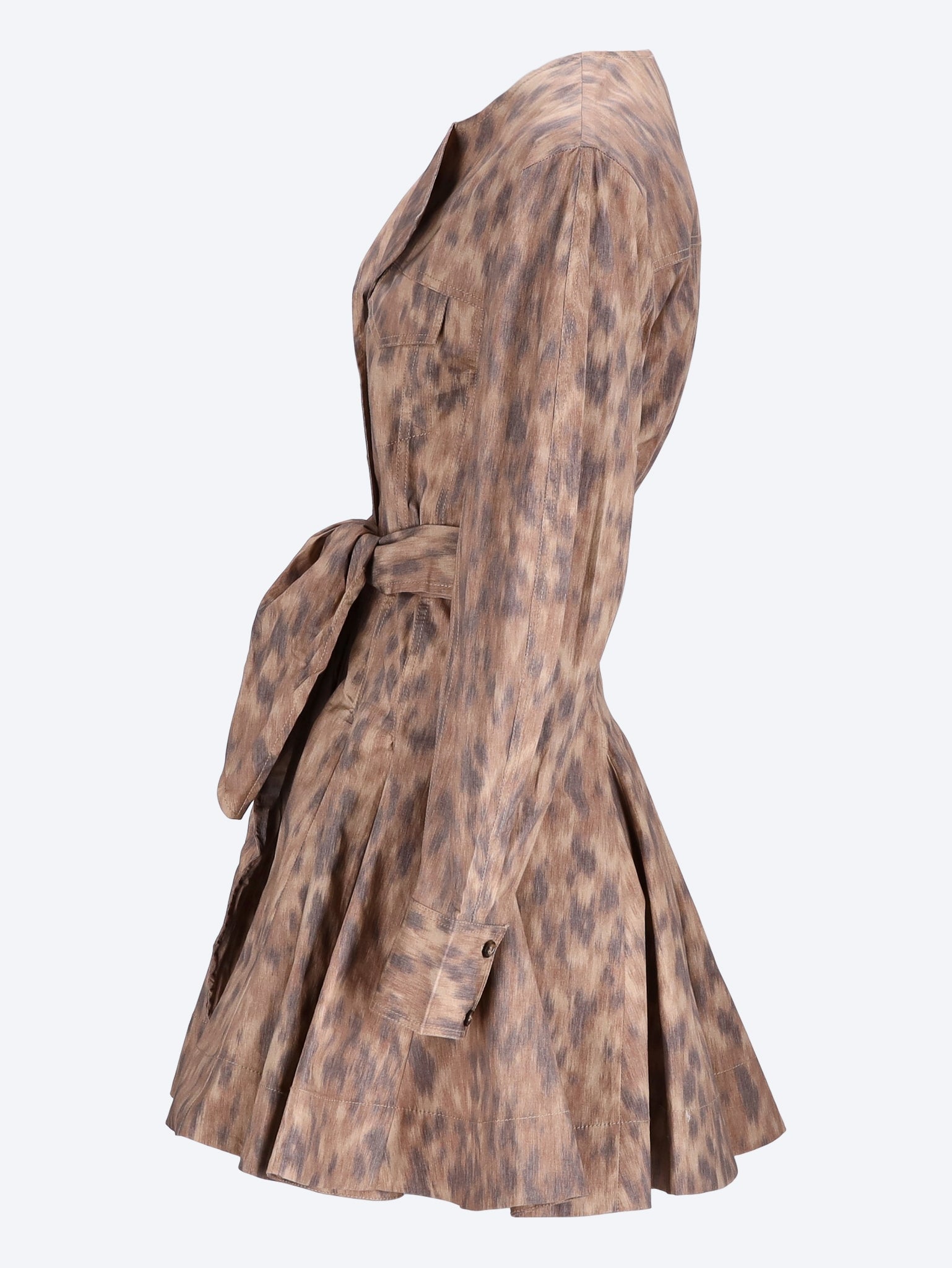 Printed stretch cotton mini shirt dress 2